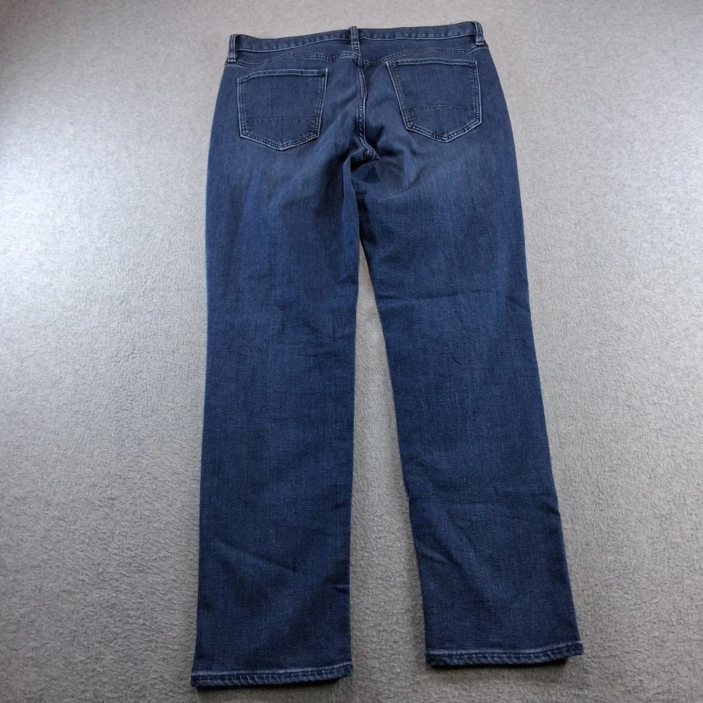 Banana Republic Travel Jean Mens‎ 34x32 Slim Fit Blue Dark Wash Stretch Denim